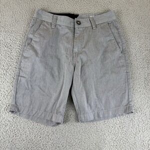 Volcom‎ Shorts Men's 28 Grey Vmonty Chino Relaxed Fit Stretch Flat Front